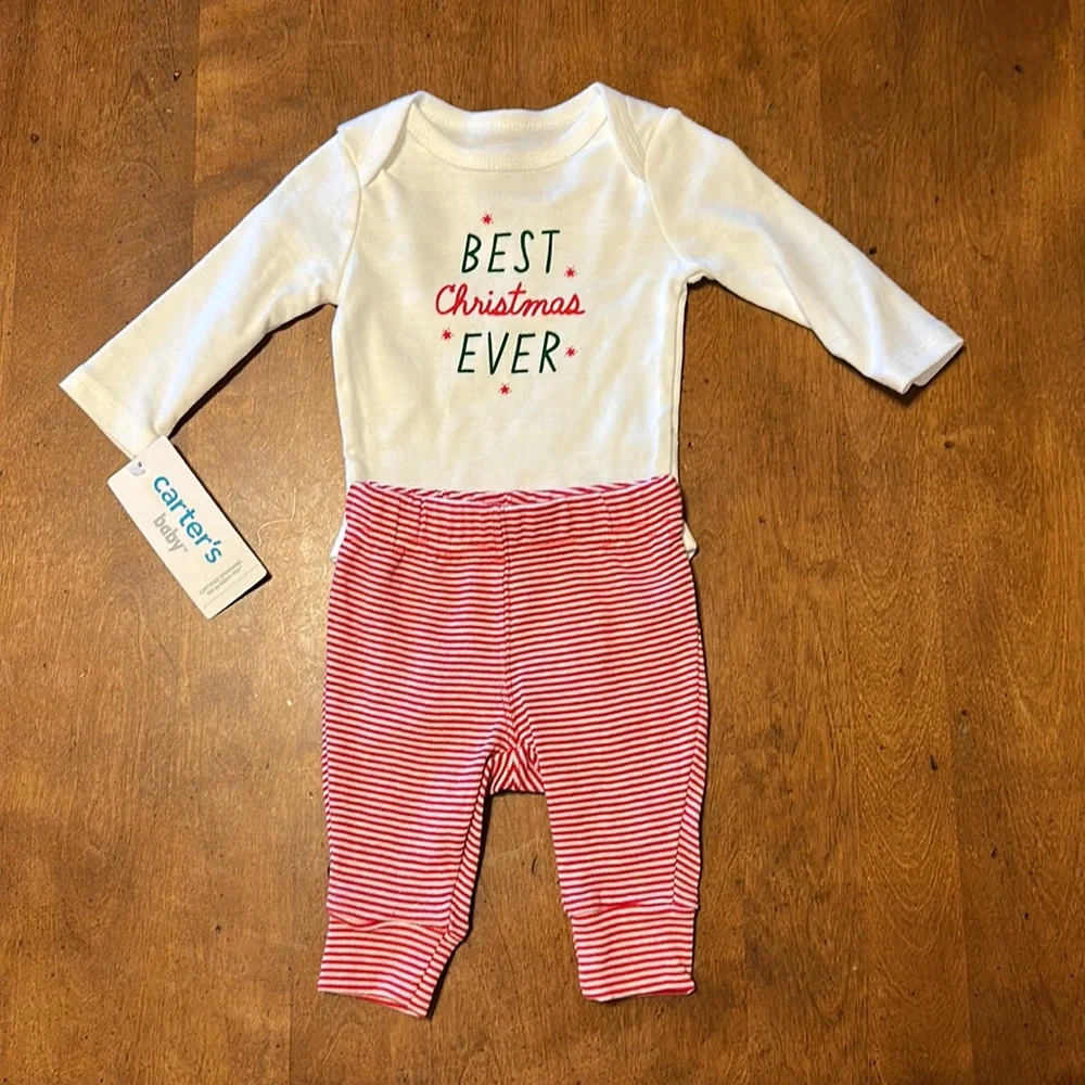 2 piece Santa Best Christmas Ever baby set